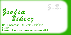 zsofia mikecz business card